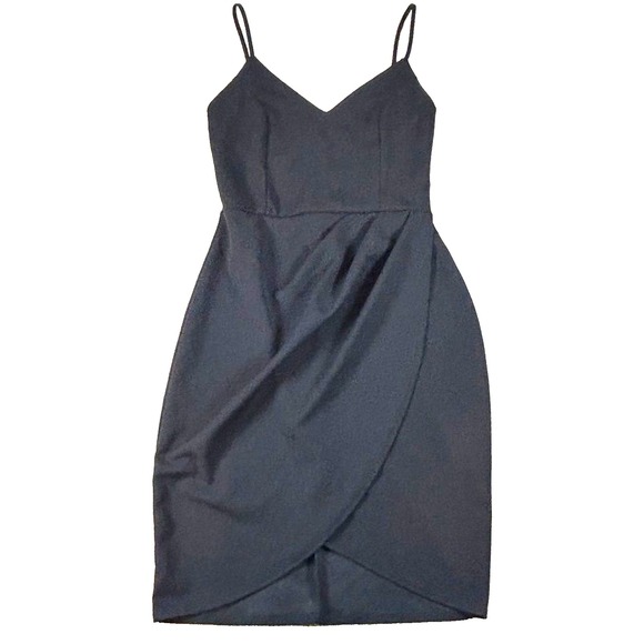 Lulus Dresses & Skirts - Lulus Black Mini Dress Small Spaghetti Strap Bodycon Minimalist LBD Date Night‎